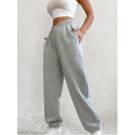 Solid Loose Basic Jogger Sweatpants, Versatile Comfy Pants For Fall & Winter, Women's Clothing