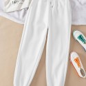 Solid Drawstring Jogger Sweatpants, Casual Slant Pocket Pants, Women's Clothing