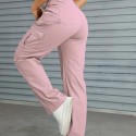 Loose Straight Cargo Pants, Casual Y2K Pocket High Waist Solid Fashion Comfy Slim Pants, Women's Clothing