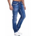 Men's Comfy Street Style Distressed Denim Pants With Pockets