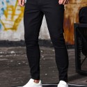 Men's Casual Skinny Jeans, Chic Street Style Medium Stretch Denim Pants