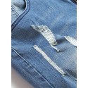 Chic Ripped Slim Fit Jeans, Men's Casual Street Style Stretch Jeans