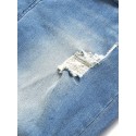 Chic Ripped Slim Fit Jeans, Men's Casual Street Style Stretch Jeans