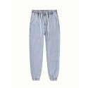 Men's Vintage Denim Jeans, Casual Streetwear Slightly Stretch Breathable Loose Joggers For Outdoor Spring Fall