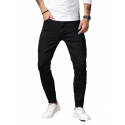 Men's Casual Skinny Medium Stretch Jeans, Chic Street Style Denim Pants