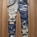 Slim Fit Ripped Jeans, Men's Casual Street Style Distressed Jeans