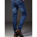 Classic Design Semi-formal Jeans, Men's Casual Stretch Denim Pants For All Seasons Business