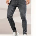 Slim Fit Classic Design Jeans, Men's Casual Street Style Stretch Denim Pants