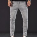 Men's Slim Fit Jeans, Street Style Distressed Medium Stretch Denim Pants