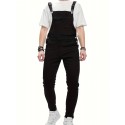 Men's Denim Overalls Jeans Jumpsuit Casual Jean Pants Work Clothes Streetwear