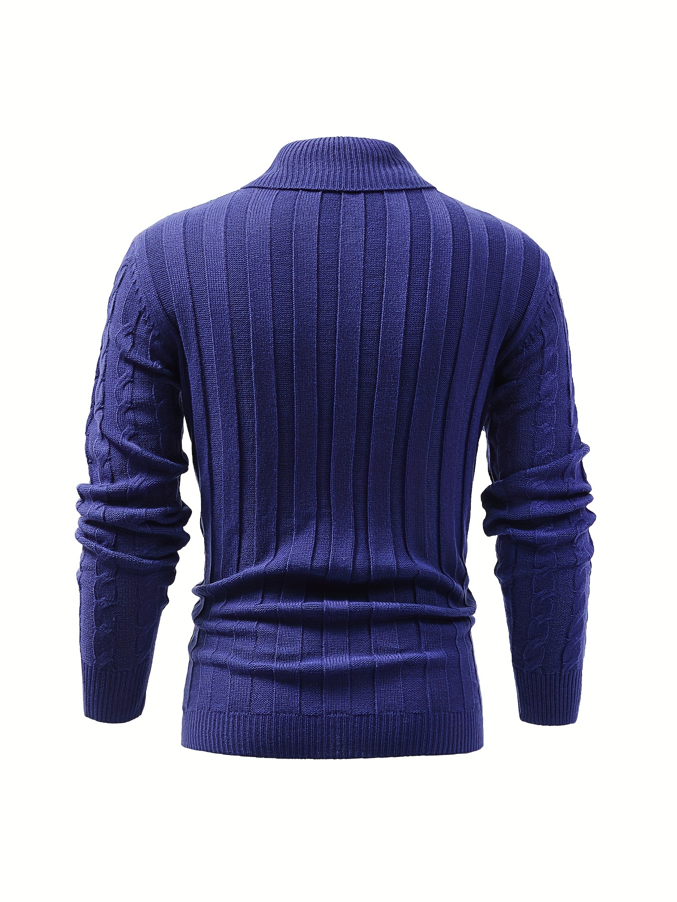 all match knitted shawl collar sweater mens casual warm high stretchy pullover sweater for fall winter details 9