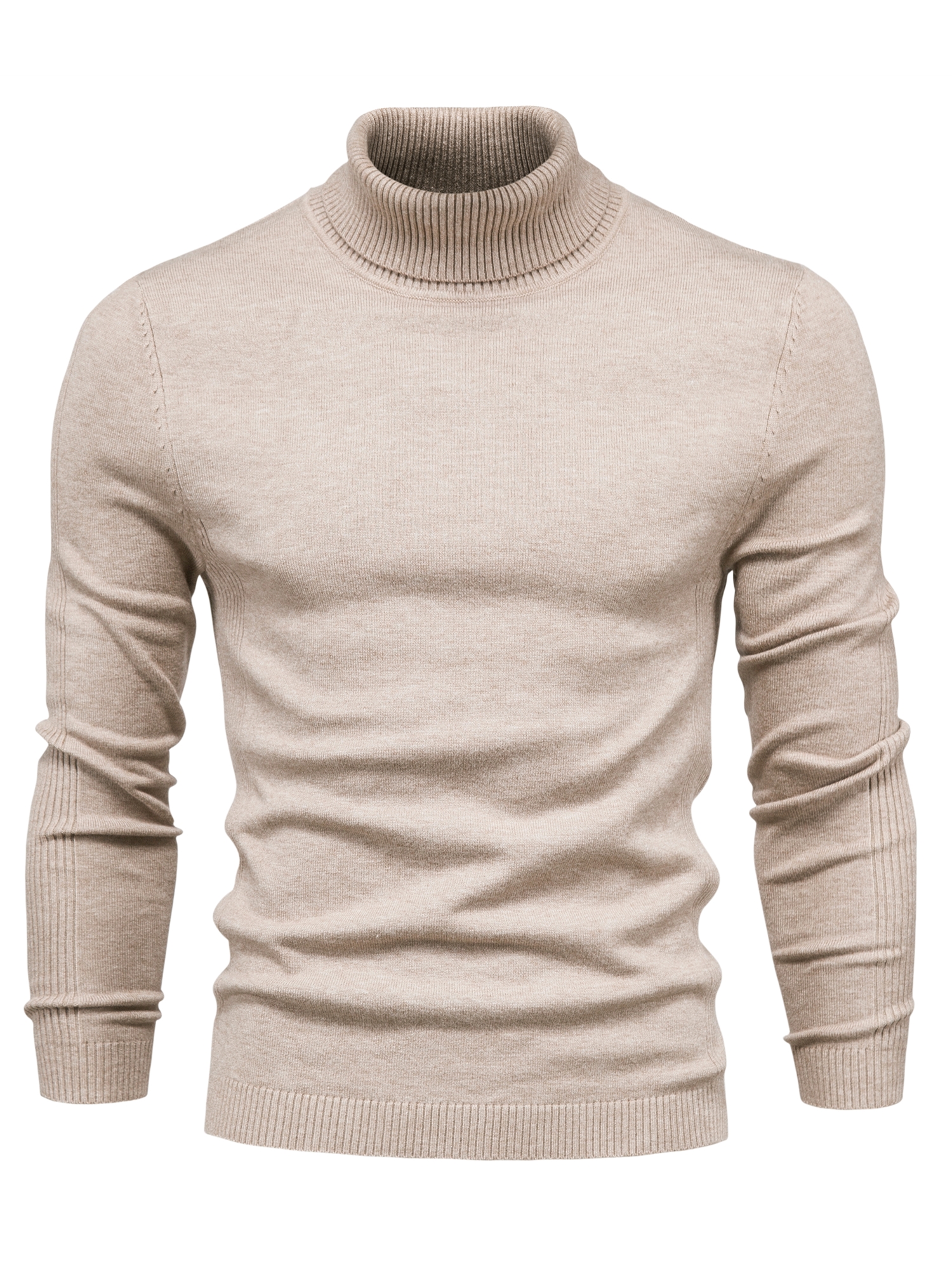 all match best sellers autumn winter pullover men solid turtleneck sweaters details 5