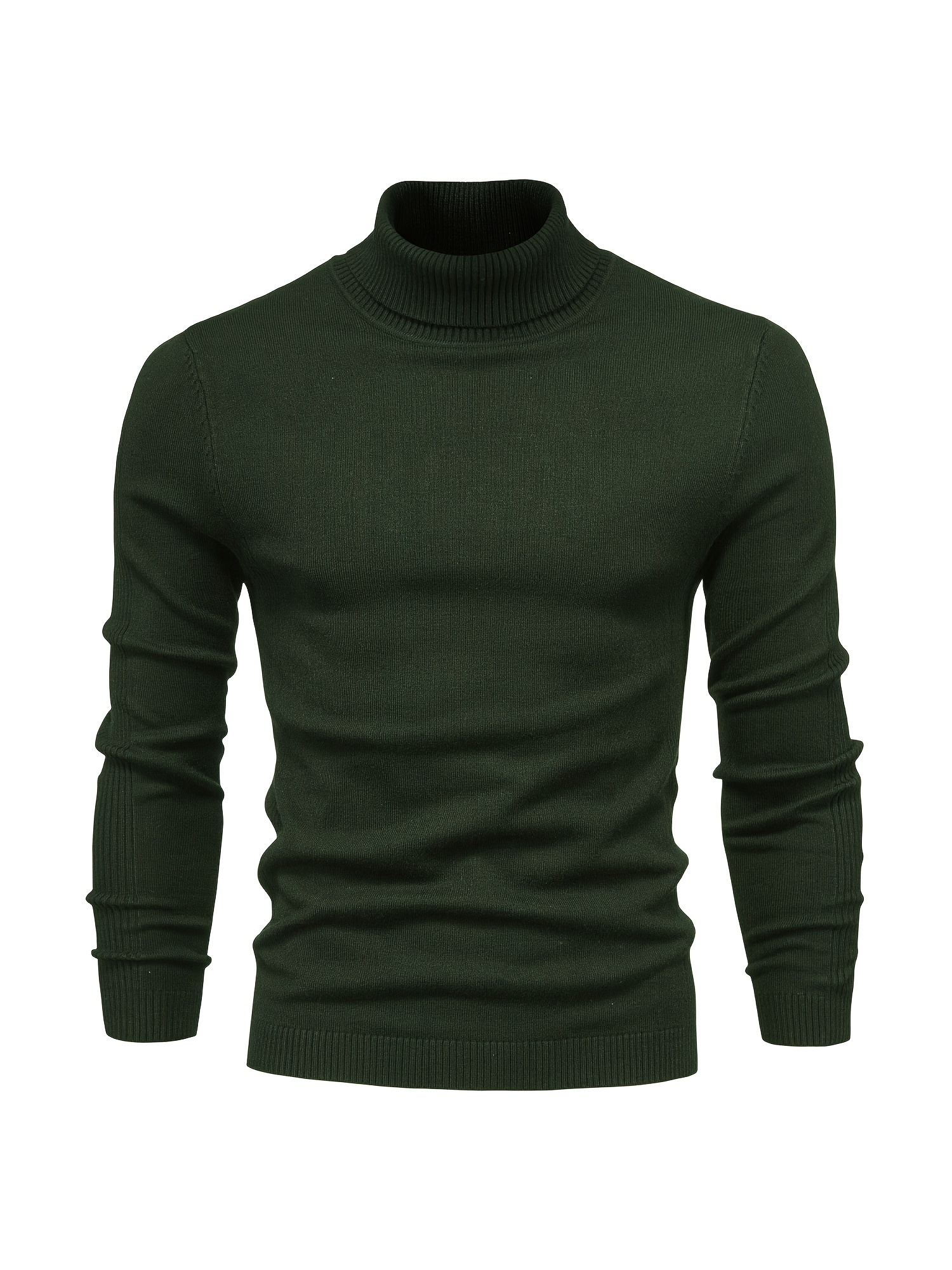 all match best sellers autumn winter pullover men solid turtleneck sweaters details 38