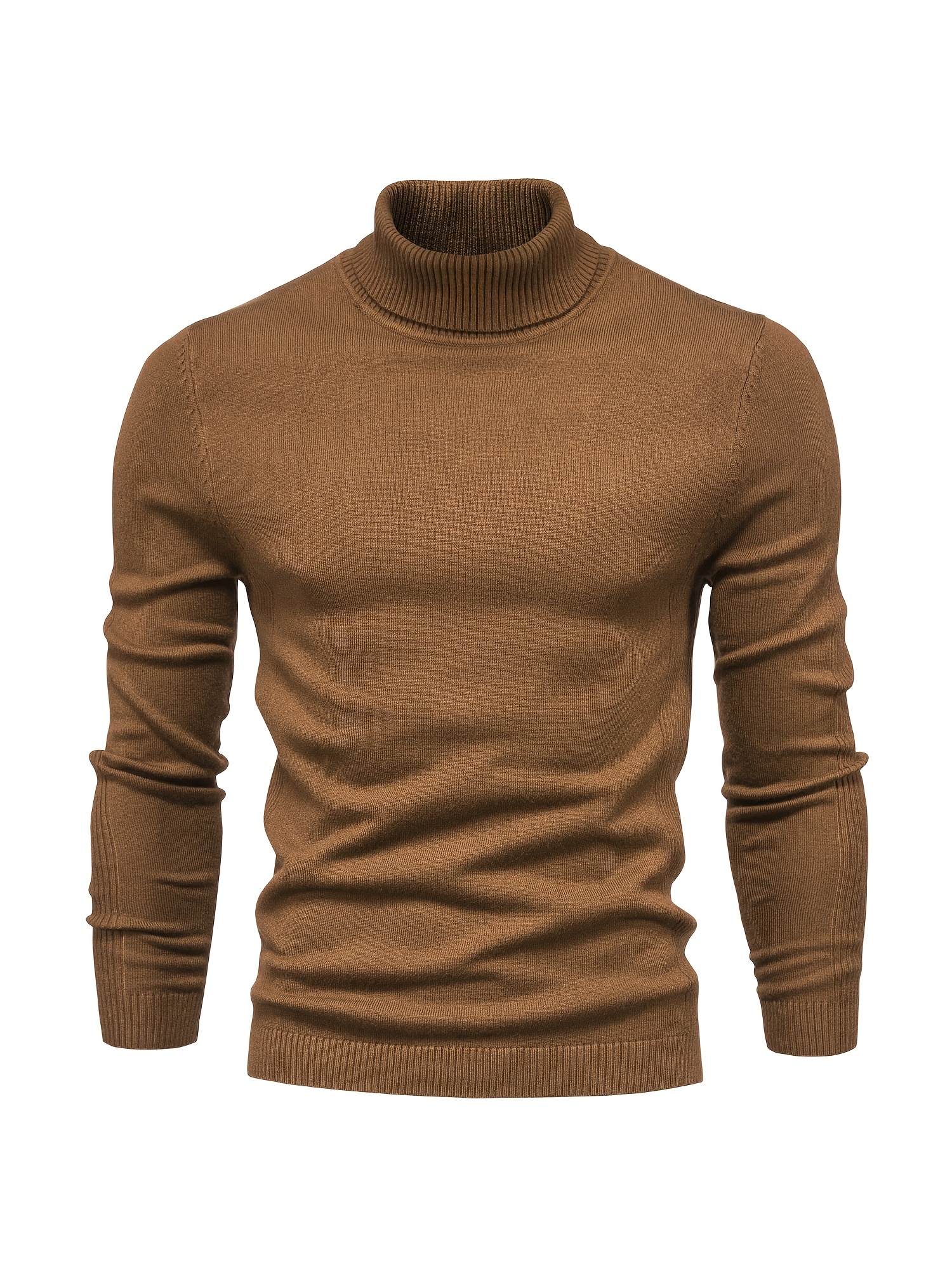 all match best sellers autumn winter pullover men solid turtleneck sweaters details 54